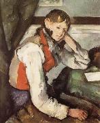 Paul Cezanne Garcon au gilet rouge oil painting picture wholesale